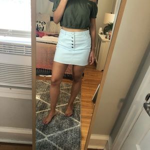 LIGHT BLUE DENIM SKIRT